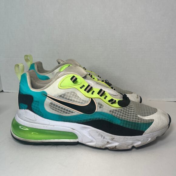 Nike Air Max 270 React SE Oracle Aqua Black Ghost Green CT1265-300 Size 8 - Picture 1 of 10
